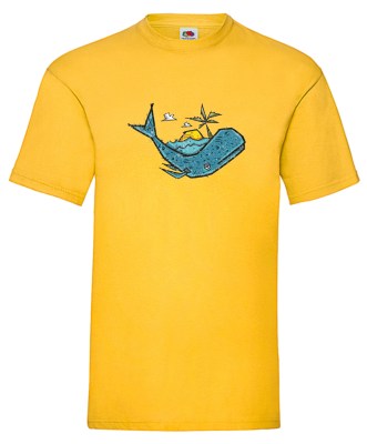 FRUIT OF THE LOOM T-shirt με στάμπα K2115 ΚΙΤΡΙΝΟ